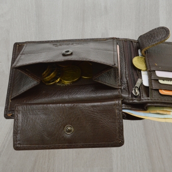 Herren Portemonnaie Echt Leder Geldbörse